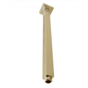 Aqua Brushed Gold Square Ceiling Shower Arm 400